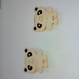 Gold kid's panda earrings
